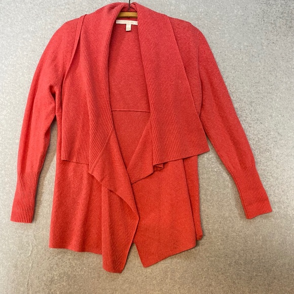 Nordstrom Signature Womens S Pink 100% Cashmere Open Front Cardigan Sweater - Picture 1 of 16